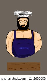 Man wearing apron