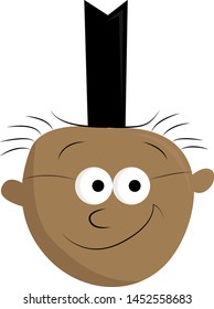 A man wearing brown overcoat and hat is walking on the road with his face down vector color drawing or illustration 