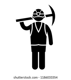 A man wearing cap and holding mining equipment depicting as a miner 