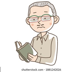 A man wearing double reading glasses - Unique image