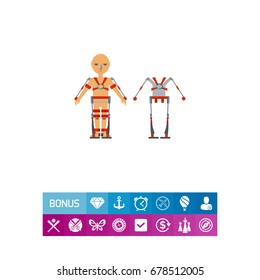 Man Wearing Exoskeleton Icon