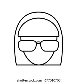 man wearing glasses icon