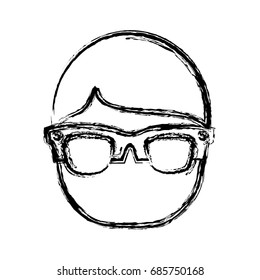 man wearing glasses icon