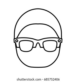 man wearing glasses icon