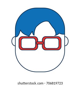 man wearing glasses icon