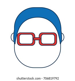man wearing glasses icon