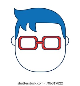man wearing glasses icon