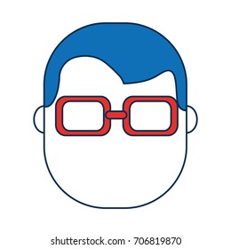 man wearing glasses icon