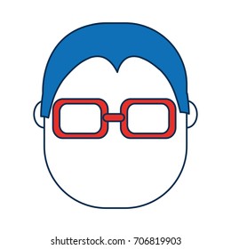 man wearing glasses icon