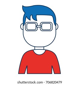 man wearing glasses icon