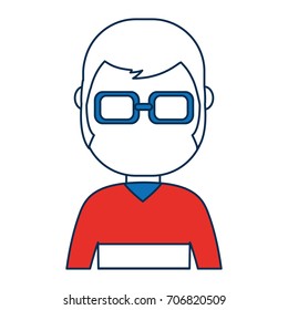 man wearing glasses icon