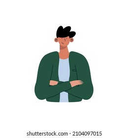 hombre con carácter de chaqueta verde