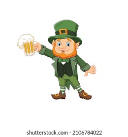 Man wearing hat and holding beer mug 