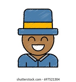 man wearing hat icon