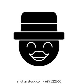 man wearing hat icon