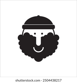 MAN WEARING A HAT ICON VECTOR ILLUSTRATION SYMBOL DESIGN