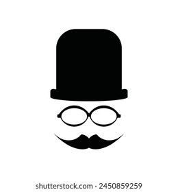 man wearing a hat and mustache