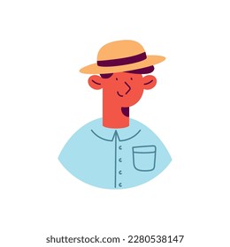 man wearing hat profile character
