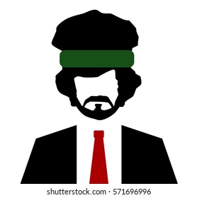 man wearing headband with suit and tie svg