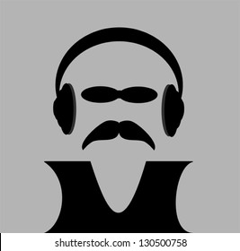 man wearing headphones