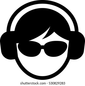 Man Wearing Headphones Icon