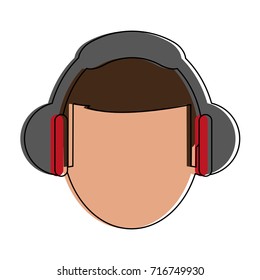 man wearing headset icon image