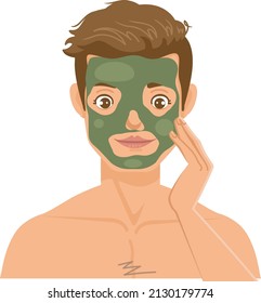 man wearing makeup use cosmetics or skin care