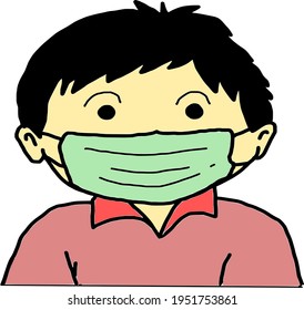 Man wearing mask cover face