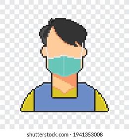 un hombre con mascarilla sirve para prevenir enfermedades infecciosas por inhalación
