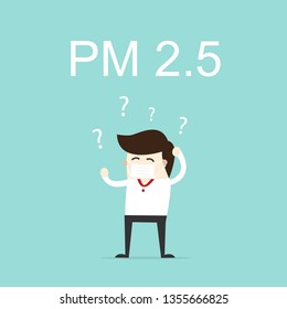 man wearing mouth mask against air pollution ,Pm2.5 pollution