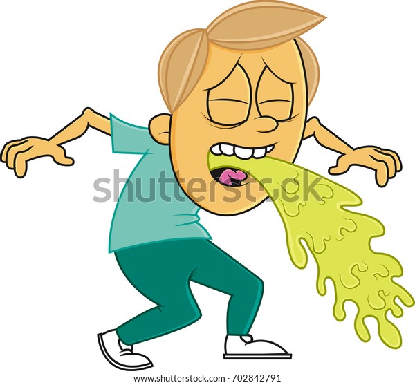 Man Wearing Scrubs Projectile Vomiting Hospital Stock Vector (Royalty ...