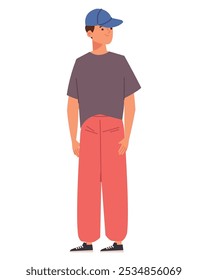 man wearing spring clothes isolated
