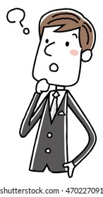 Man wearing a suit: question