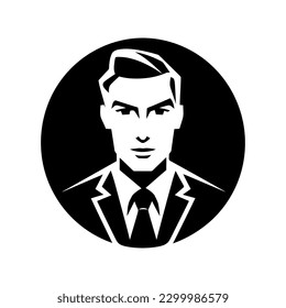 Man wearing a suit vector silhouette
