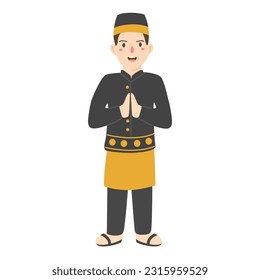 man wearing sulawesi traditional dress