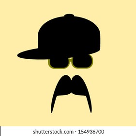 man wearing sunglasses with large mustache