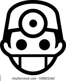 Man Wearing Surgical Mask And Headlamp Icon