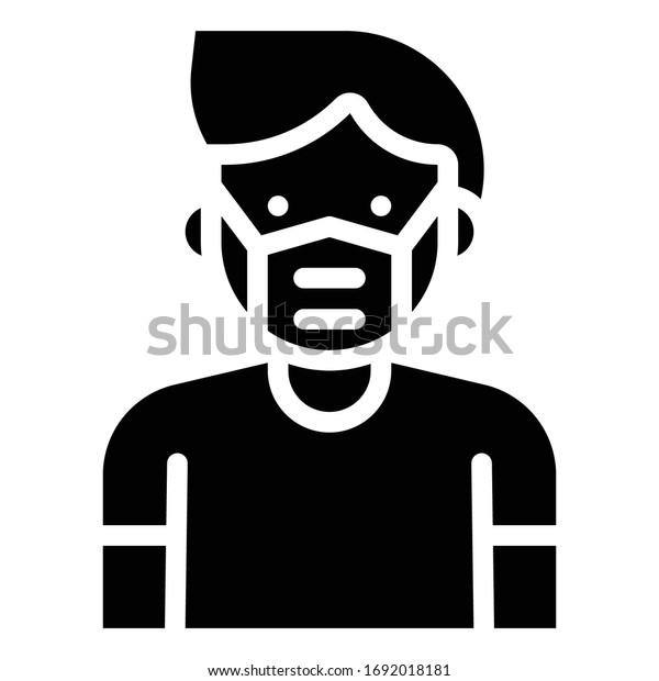 Man Wearing Surgical Mask Vector Illustration Stock Vector Royalty Free 1692018181 Shutterstock 4803