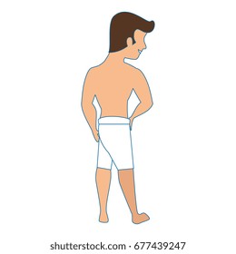 man wearing swimsuit icon