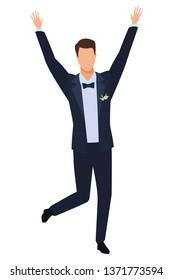 man wearing tuxedo