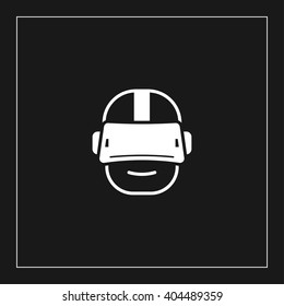 man wearing virtual reality icon. oculus vector illustration