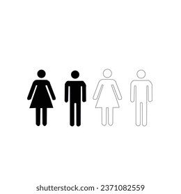 man web icon set design for business