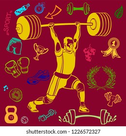 A man is a weight-lifter