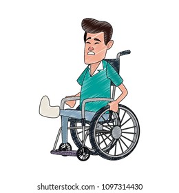 Man in wheelchair scribble