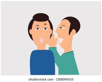 Man Gossiping Says Rumors Other Man Stock Vector (Royalty Free ...