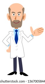 A Man in white, to guide,beard