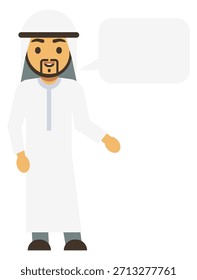 Um homem de roupão branco está sorrindo e falando com a câmera