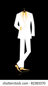 Man white suit for your design