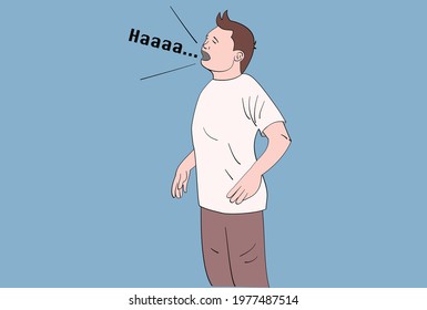 The man who was about to sneeze. Hand drawn style vector design illustrations. 