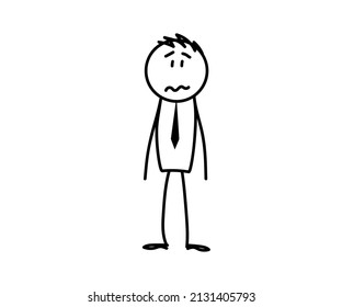 The man who became a beggar. Sketch. Vector illustration.